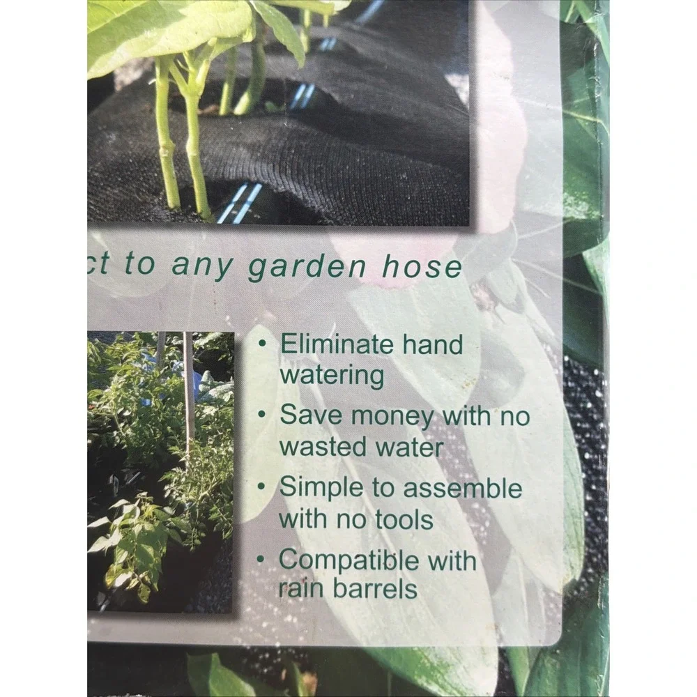 50FT Garden Soxx Drip Irrigation System Kit Plant Watering Garden